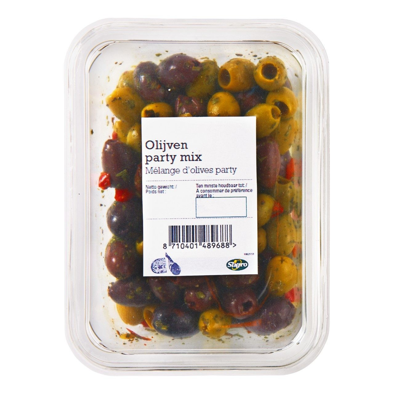 Olijven partymix bak 450 gram