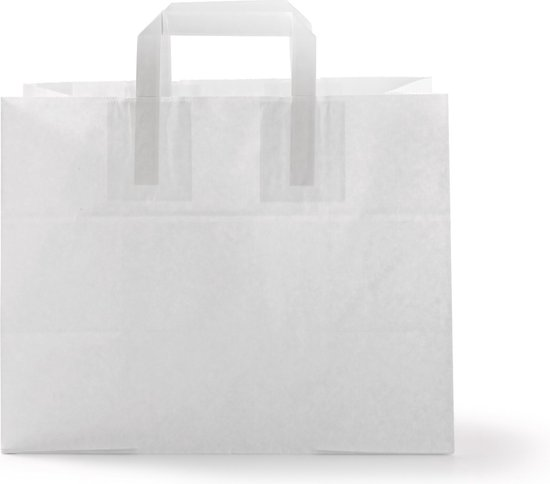 Take dis papieren draagtas wit doos 300 stuks 32 x 18 x 26 cm