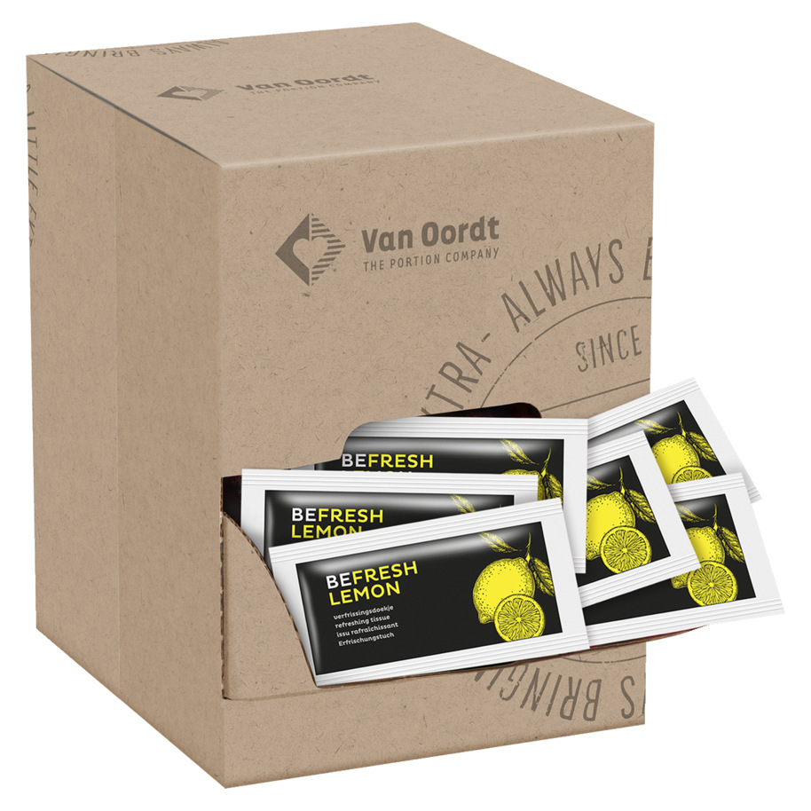 Van oordt verfrissing doekje lemon doos 240 stuks