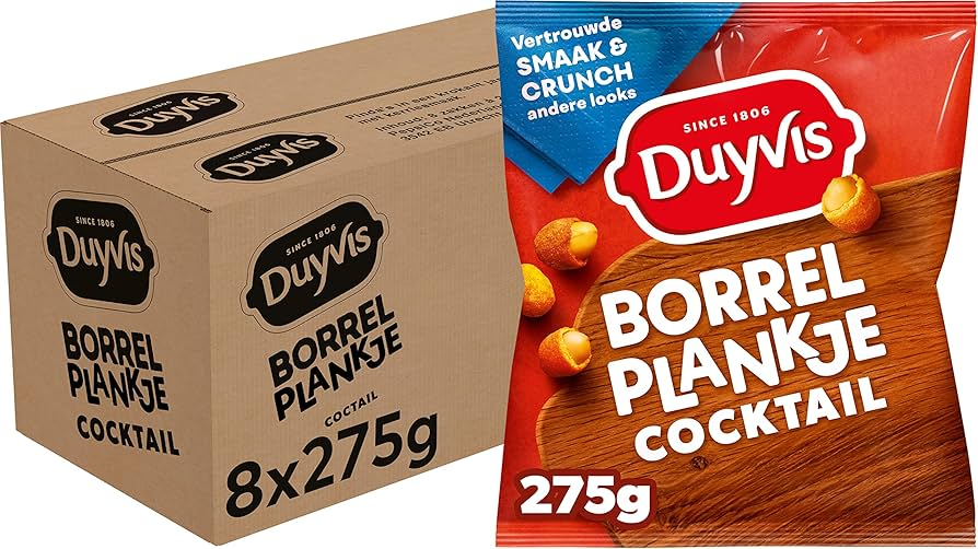 Duyvis borrelnoten cocktail 8 x 275 gram