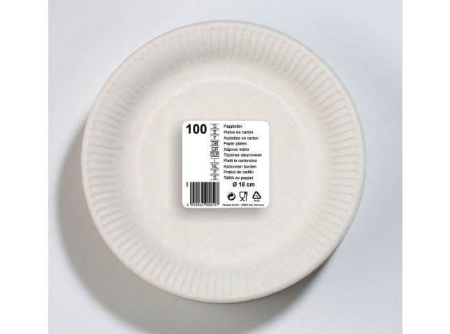 Conpax kartonnen gebaksbord 18 cm rond 100 stuks