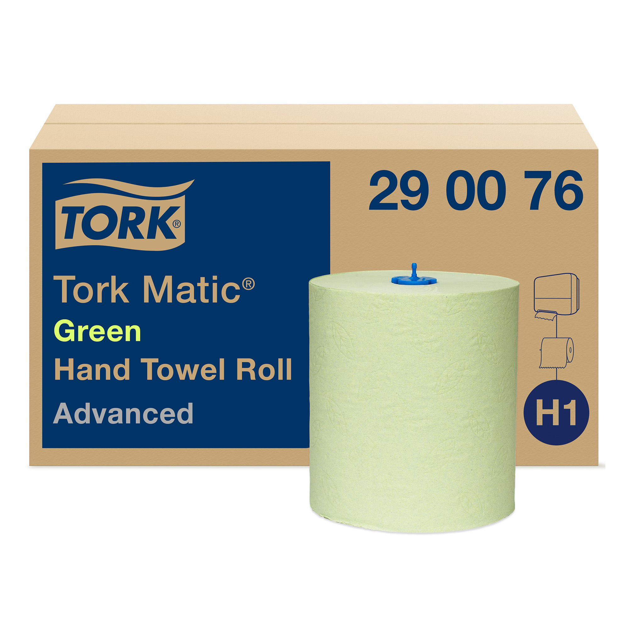 Tork 290076 H1 advanced groen handdoekrol 6 x 150 mtr