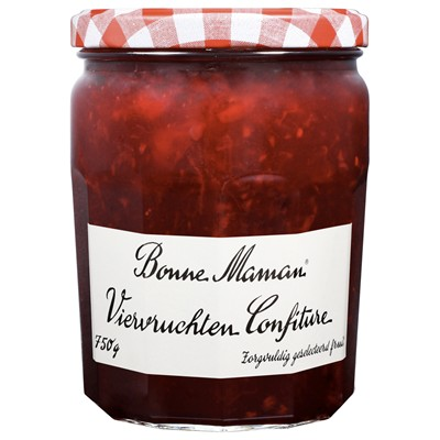 Bonne maman viervruchten jam pot 750 gram