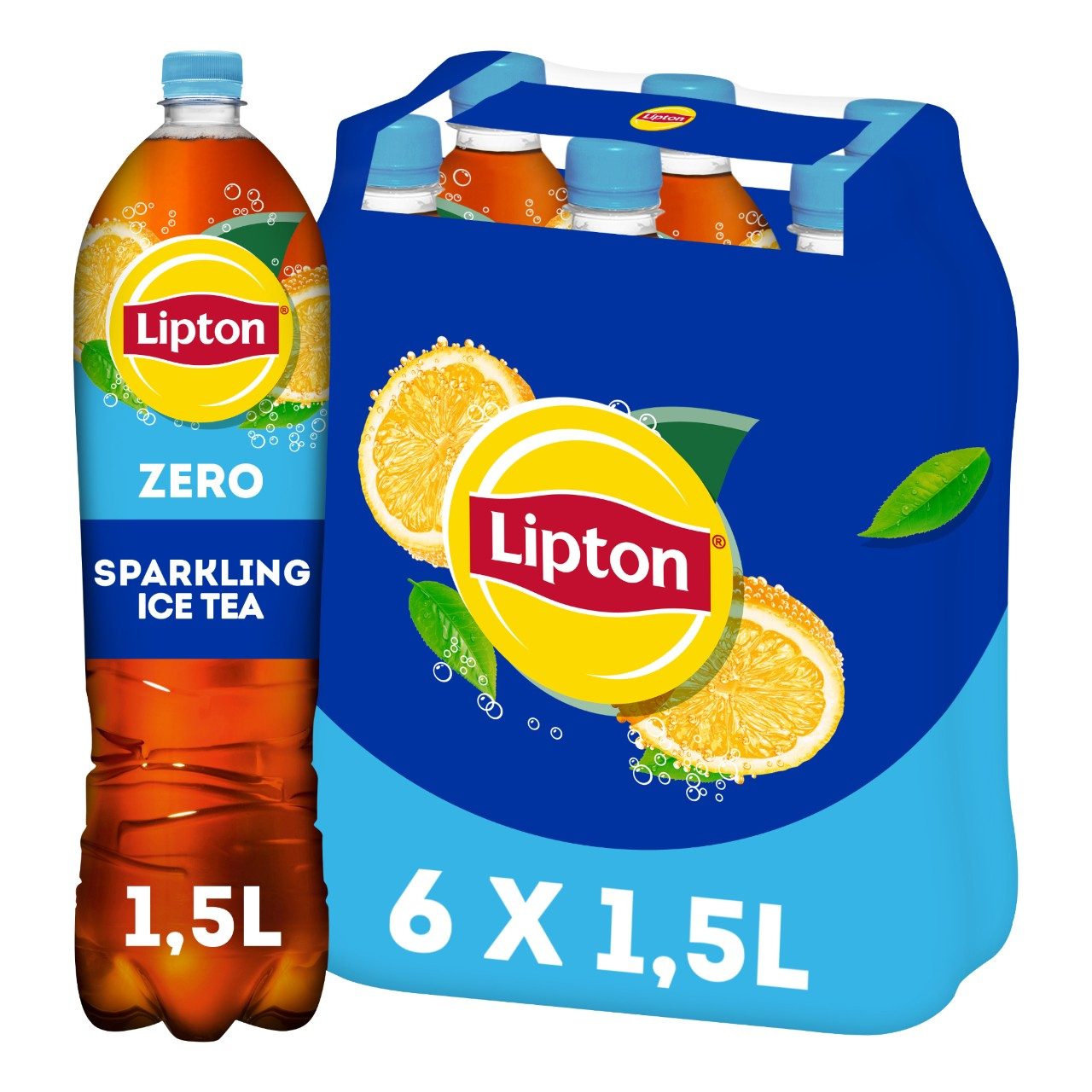 Lipton ice tea sparkling zero 6 flessen x 1,5 liter
