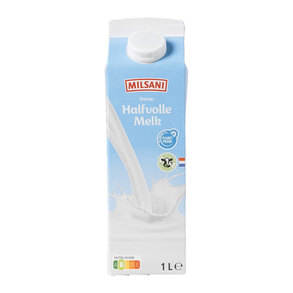 Milsani halfvolle melk pak 1 ltr