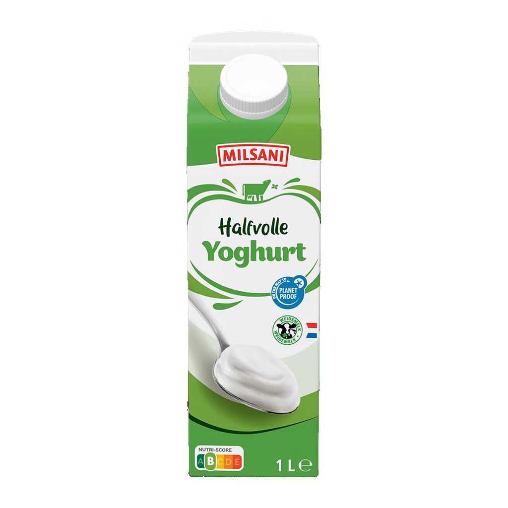 Milsani halfvolle yoghurt pak 1 ltr