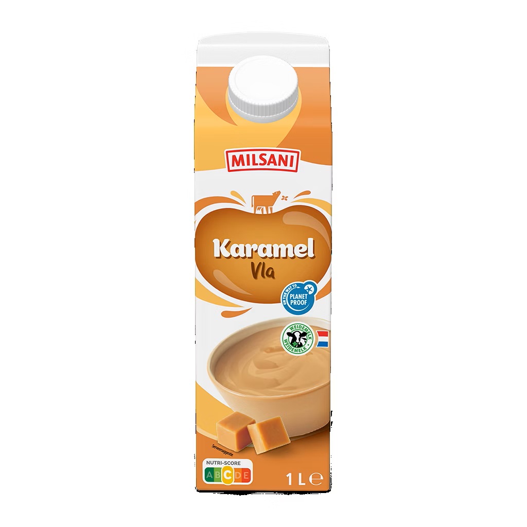 Milsani romige karamelvla pak 1 ltr