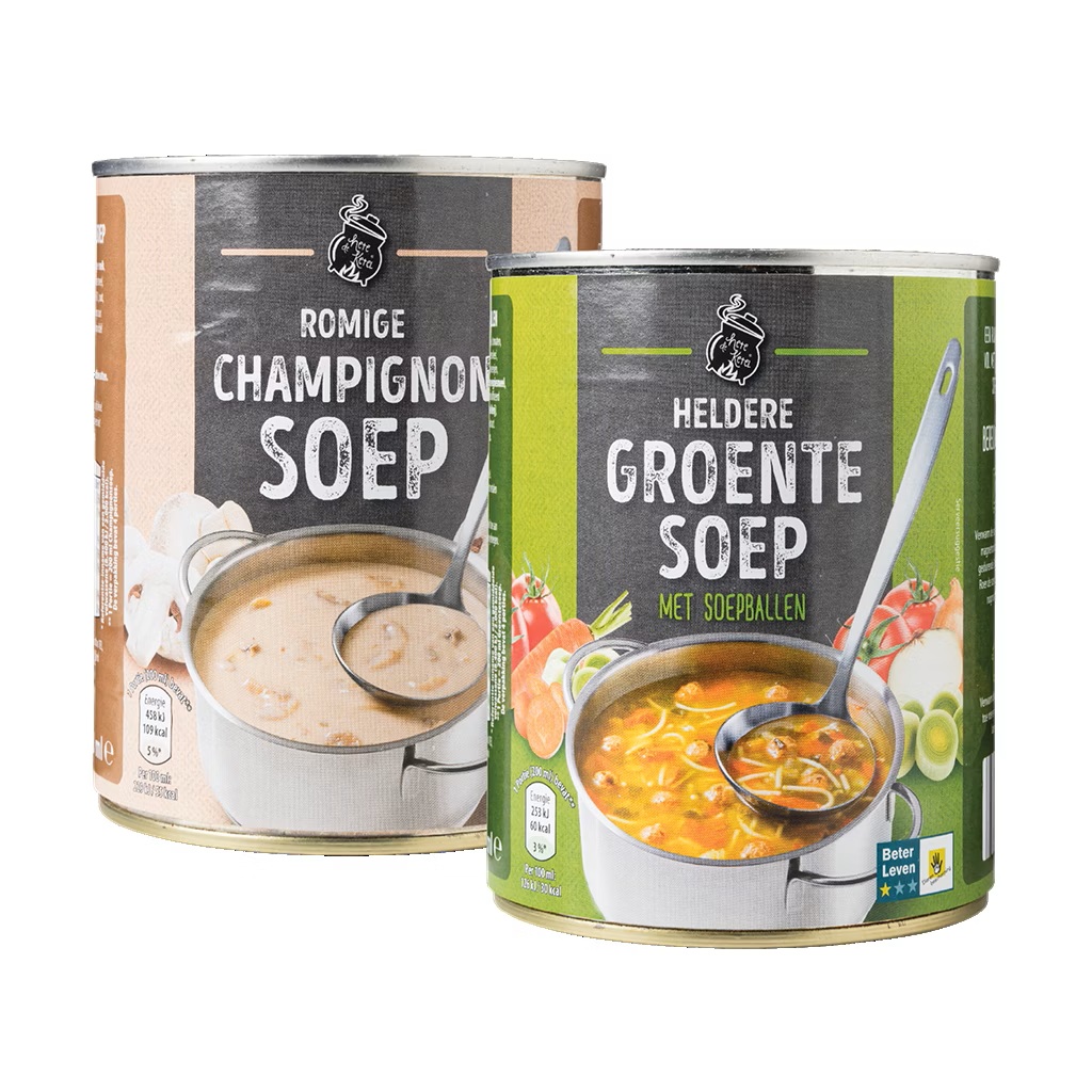 Hete ketel groentesoep blik 800ml