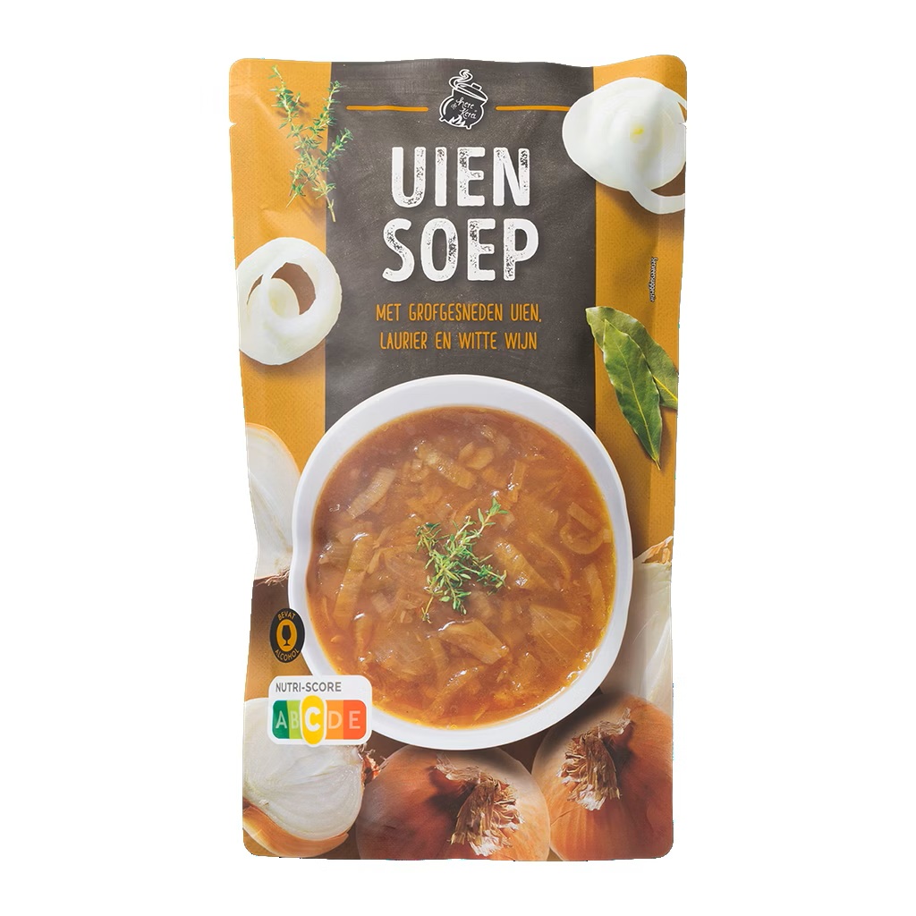 Hete ketel uiensoep zak