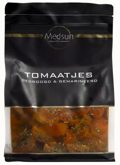 Zongedroogde en gemarineerde tomaatjes zak 1 kilo