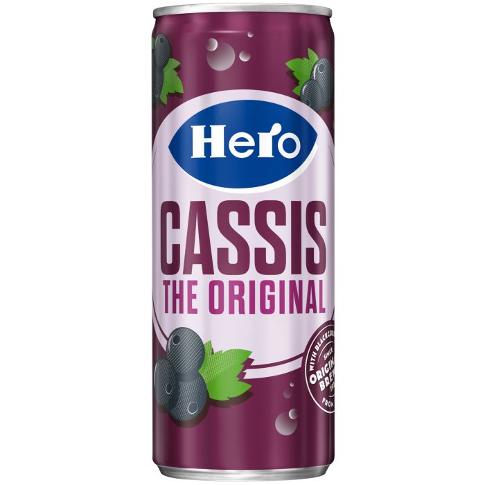 Hero cassis blikjes 24 x 25 cl