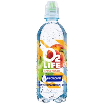 O2 life electrolytes apple peach 12 x 50 cl