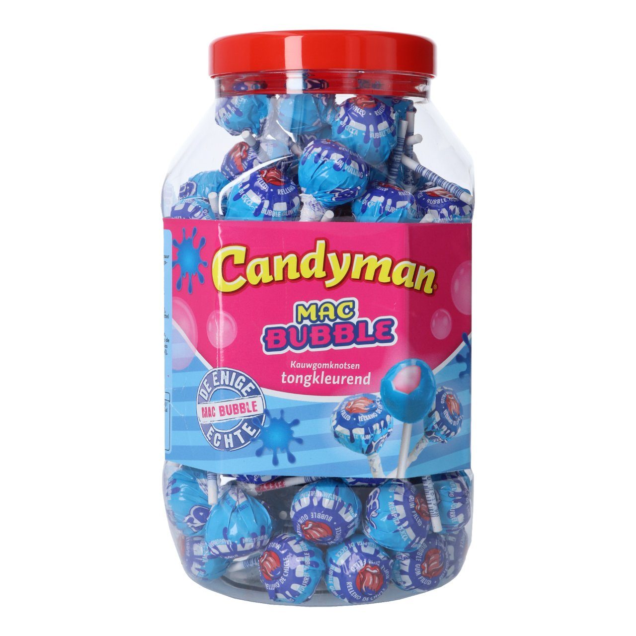 Candyman lolly knotsen silo blauw 100 stuks