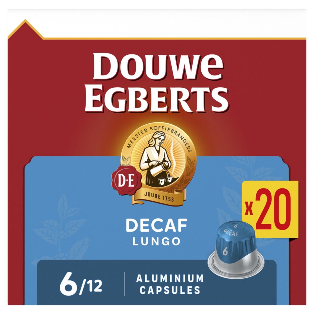 Douwe Egberts Koffie Lungo 6 Decaf Capsules 20 stuks