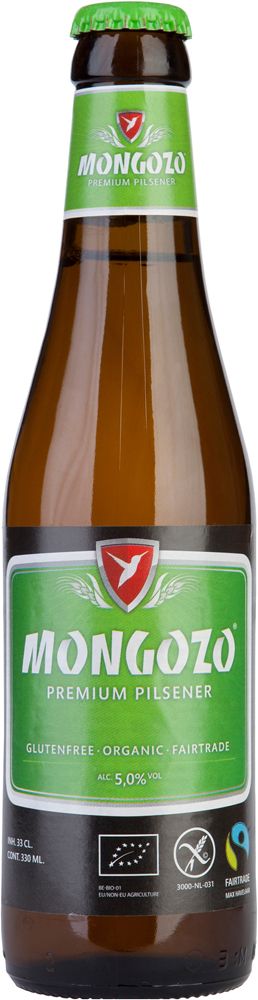 Mongozo Glutenvrij Bio Pils krat 24 x 33 cl