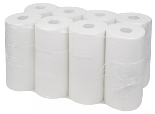 Toiletpapier compact recycled wit 2-laags 100 meter 24 rol