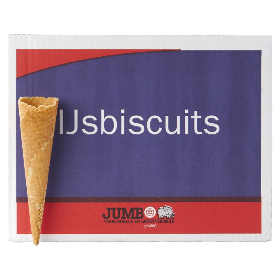 Jumbo oubliehoorn / ijshoorn 18 cm doos 80 stuks