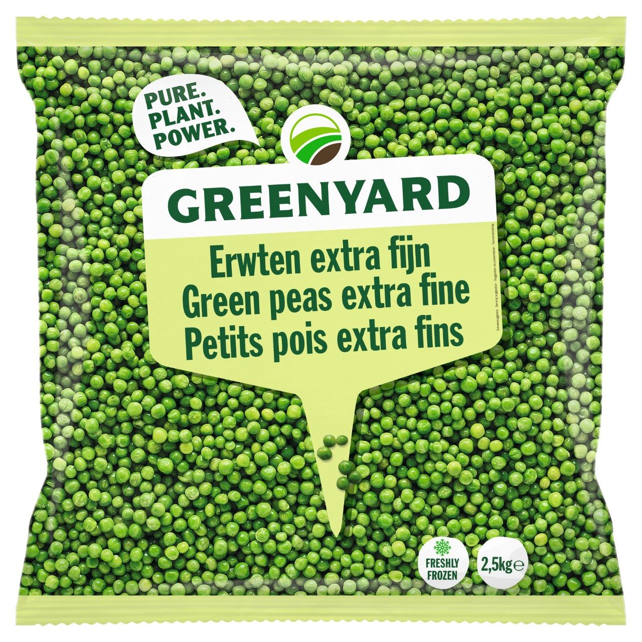 Greenyard erwten extra fijn zak 2.5 kilo