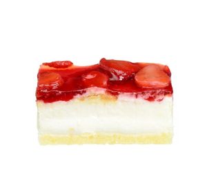 Lactose/glutenvrij gebakje aardbei