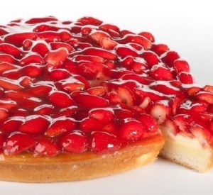 Aardbeienvlaai zachte bodem - half
