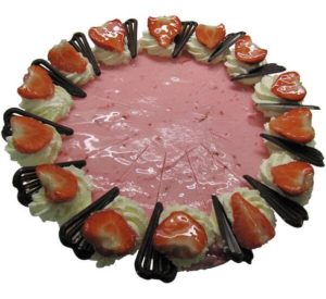 Aardbeienbavaroise taartje 8 pers.