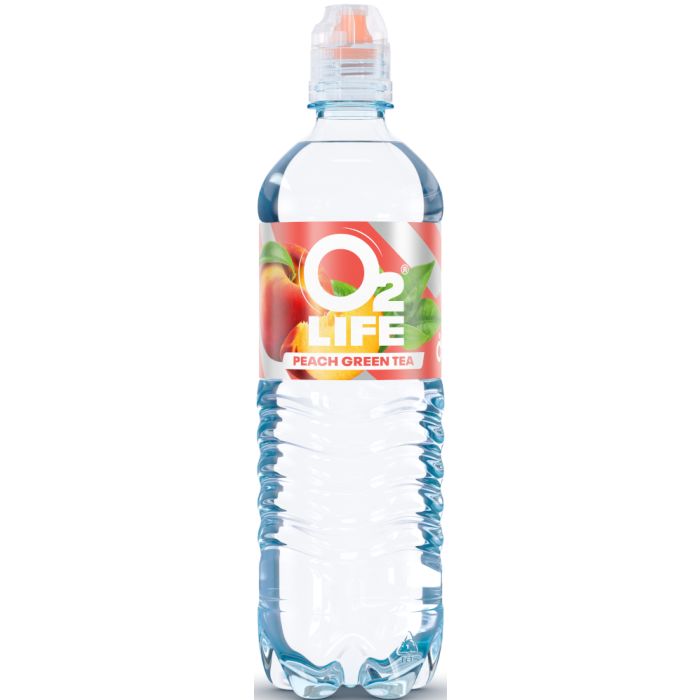 O2 life each peach green tea 6 x 75 cl